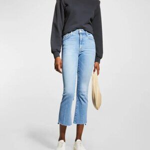 MOTHER The Insider High Rise Crop Step Fray Jeans Limited Edition Sz 25